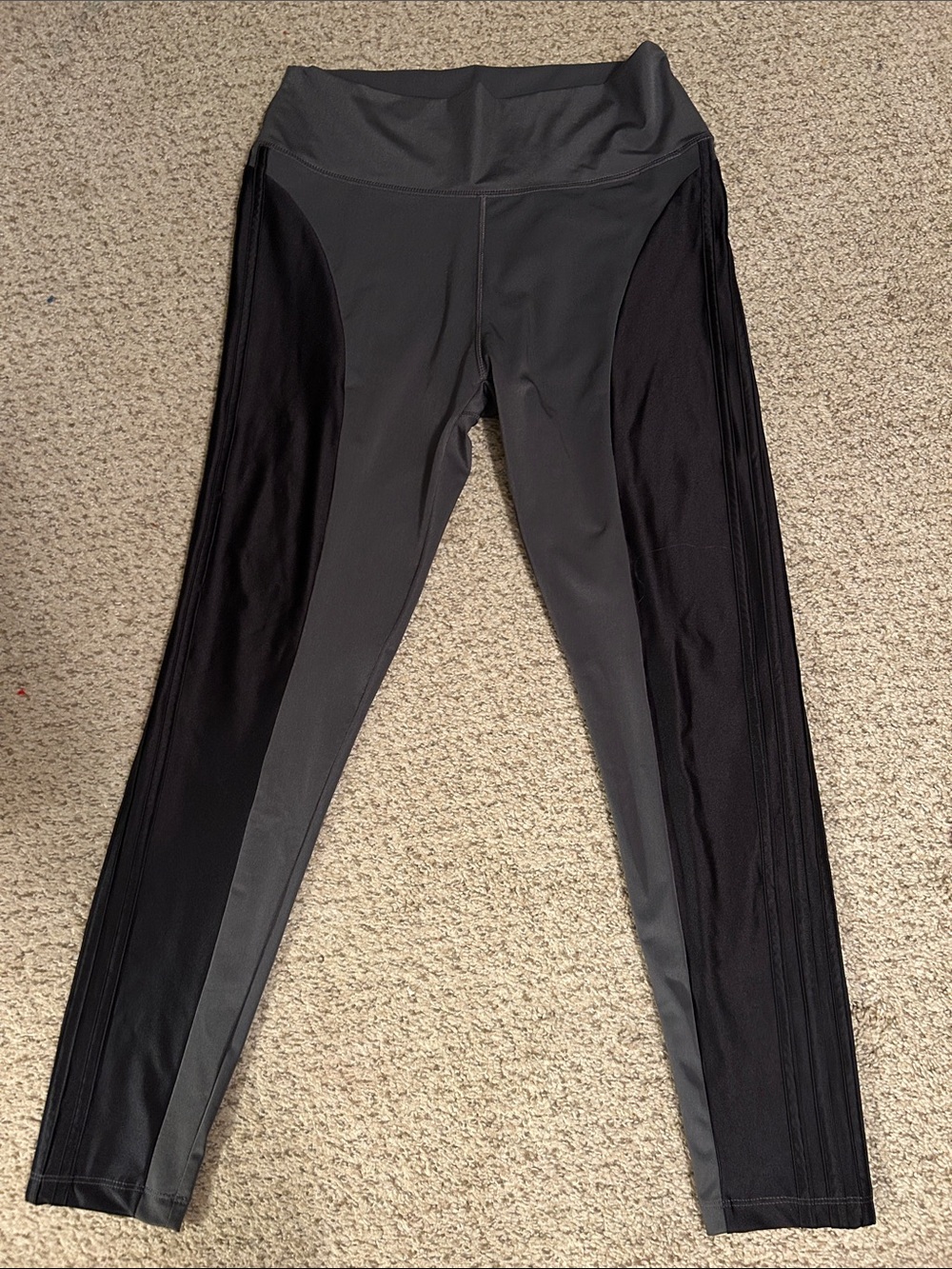 Adidas Two-Tone Black and Charcoal Active Leggings